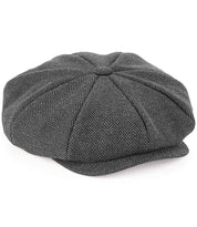 BB628 Charcoal Herringbone Front